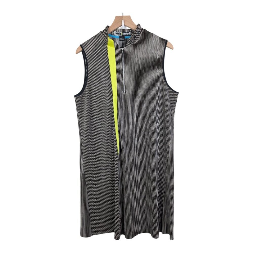 Jamie Sadock | Quarter Zip Golf Tennis Pickleball Dress| XL | Gray Black Green